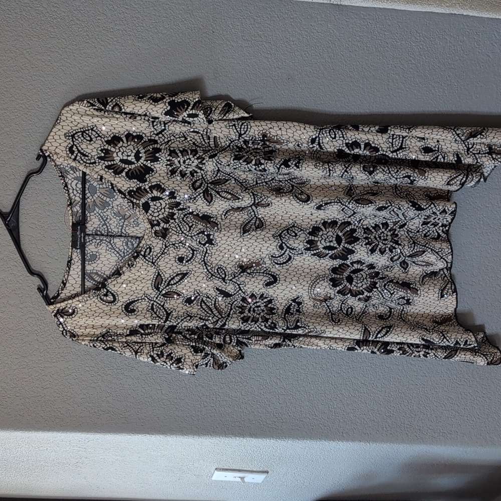 Brittany black floral blouse